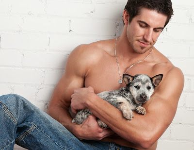 Hot Guy with a Puppy